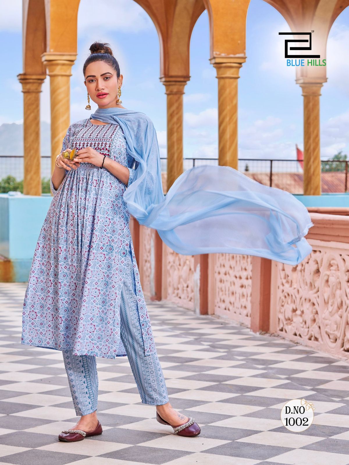 Kiara By Blue Hills Embroidery Printed Rayon Kurti With Bottom Dupatta Wholesale Market In Surat